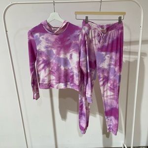 Full Circle Trends Tie Dye Jogger and Sweatshirt set